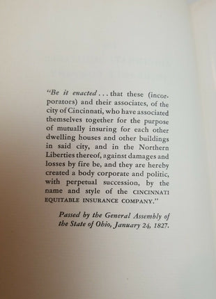 Cincinnati Equitable Insurance Company Clyde W. Park 1954 - RARE