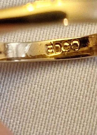 Vintage Cocktail Ring Faux Blue Sapphire and Rhinestone Cluster Size 6.5