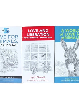Set Of 3 PETA Books By Ingrid Newkirk On Animal Advocacy & Ethics