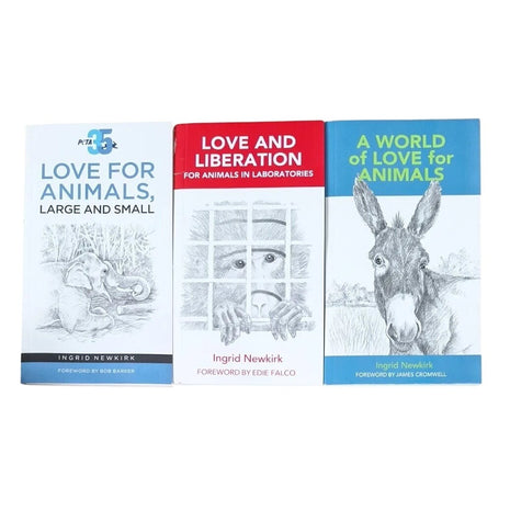 Set Of 3 PETA Books By Ingrid Newkirk On Animal Advocacy & Ethics