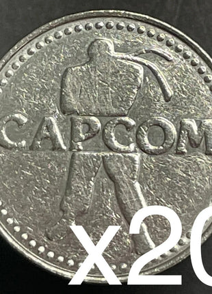 20x CAPCOM Arcade Token Coin - Rare Promo - Street Fighter 2 SNES GBA 3DS SEGA