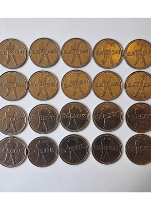 20x CAPCOM Arcade Token Coin - Rare Promo - Street Fighter 2 SNES GBA 3DS SEGA