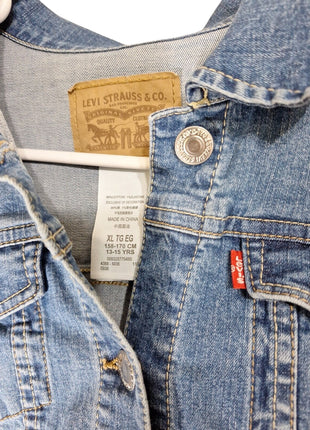 Levi Strauss Denim Jean Jacket Girls XL 13-15 Yrs Blue Classic