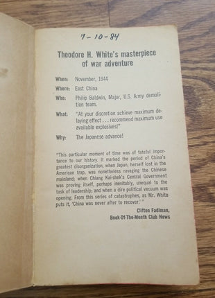 The Mountain Road by Theodore White - WW II in China