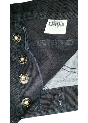 Womens EUC Eunina Black Jeans Button-fly USA Size 9 Cut 208154 Style 1863 Preshrunk