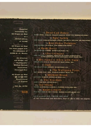 ALL VIRGOS ARE MAD sampler UK CD 1994 4AD bands Breeders Lush Red House Painters