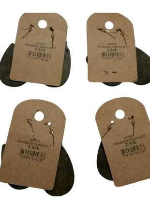 Handmade Wooden Drop Earrings With Artistic Design Chromatica Brand Lightweight & Eye-Catching Suitable For Any Occasion