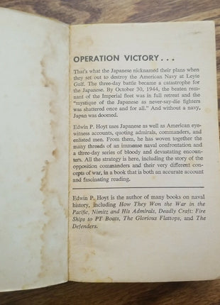 Lot of 2 Edwin P Hoyt Paperback Books - The Carrier War - Battle of Leyte Gulf