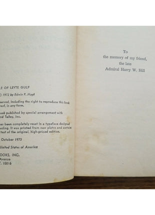 Lot of 2 Edwin P Hoyt Paperback Books - The Carrier War - Battle of Leyte Gulf