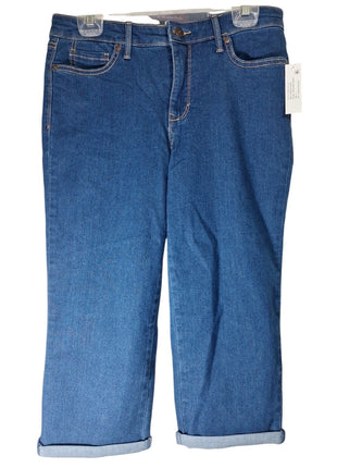 NWT Gloria Vanderbilt Women’s Mid Rise Rail Straight Capri Jeans Size 6 Sofia Dark Wash Denim