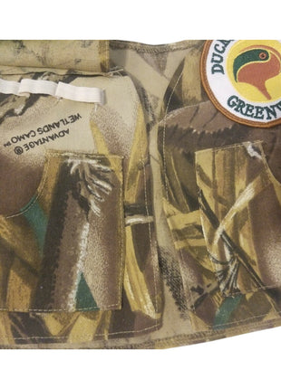 Ducks Unlimited Greenwing Teddy Bear  Camo Vest with Embroidered Patch