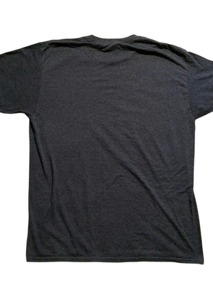 USA Map Flag Graphic T-Shirt Charcoal Heather Gildan Adult Cotton Blend Unisex Size L