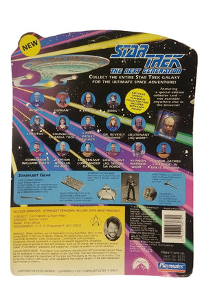 Lot Of 3 Star Trek Next Generation Series Action Figures Riker Data Picard 6070