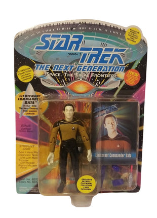 Lot Of 3 Star Trek Next Generation Series Action Figures Riker Data Picard 6070