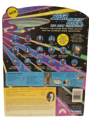 Lot Of 3 Star Trek Next Generation Series Action Figures Riker Data Picard 6070