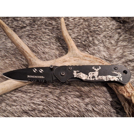 Winchester Limited Edition Wildlife Etched Hunting Deer Stag Knife