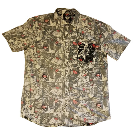 Marvel Comics Short-Sleeve Button-Up Shirt Graphic Print Mens Size XL