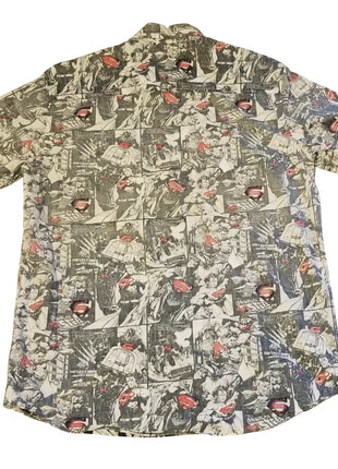 Marvel Comics Short-Sleeve Button-Up Shirt Graphic Print Mens Size XL