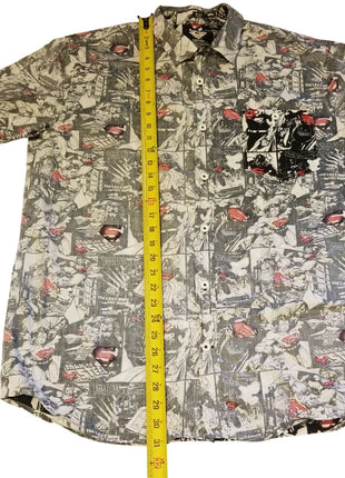 Marvel Comics Short-Sleeve Button-Up Shirt Graphic Print Mens Size XL