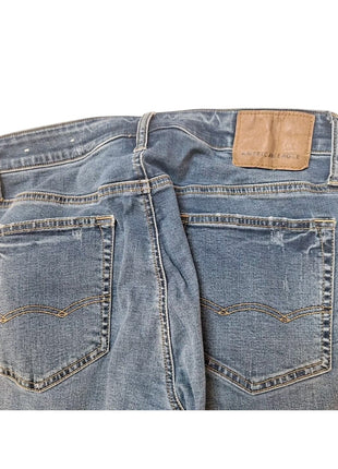 American Eagle Jeans Mens 31 X 32 Blue Next Level Flex Skinny Distressed Regular