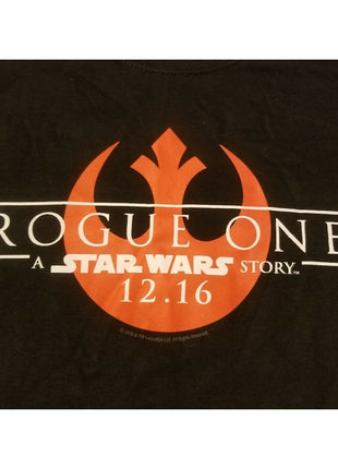 Star Wars Rogue One Black Graphic T-Shirt 100% Cotton Unisex Size S
