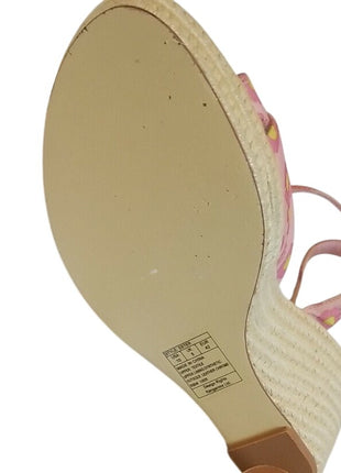 KANGAROOS PINK FLORAL WEDGES HEELS SANDALS SIZE 10