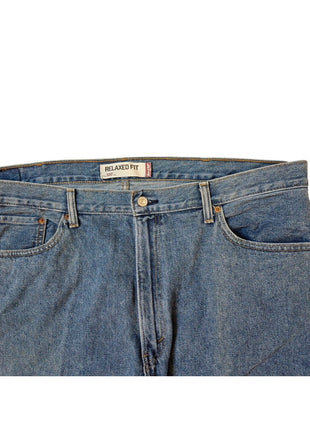 Levis 550 Relaxed Fit Mens Jeans 42x34 Light Wash Denim Cotton Straight Leg USA Made