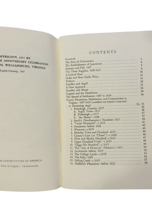The First Seventeen Years Virginia 1607-1624 By Charles E. Hatch Jr. Jamestown Booklet No. 1 Paperback
