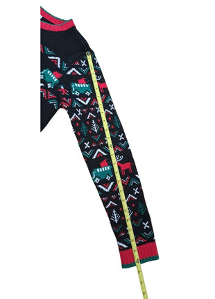 Holiday Time Unisex XL 14-16 Boys  Black Ugly Christmas Sweater Santa Van Road Trip