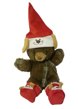 Vintage 1988 Lemonwood Christmas Teddy Bear Stuffed Plush