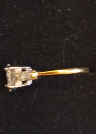 Vintage 14KT GF ESPO Wedding Engagement Ring Rhinestones Size 7