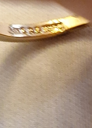 Vintage 14KT GF ESPO Wedding Engagement Ring Rhinestones Size 7