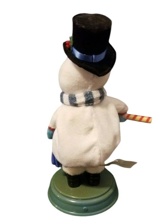 Gemmy Animated Snowman Sings Dances Blue Base 14" I've Got the Power - Christmas