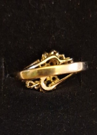 Vintage PANETTA Sterling  Rhinestone Cocktail Ring Size 6.5