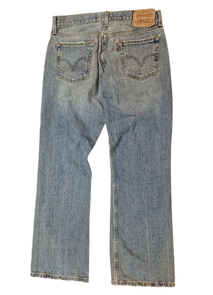 Levi’s Men’s Low Rise Bootcut Jeans Size 32x30 Light Wash Distressed Blue Denim