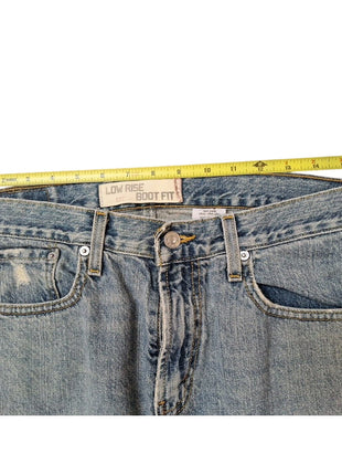 Levis Low Rise Boot Fit W32 L30 Distressed Light Wash Denim Jeans