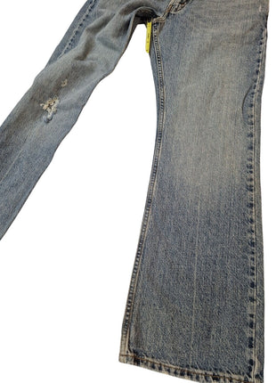 Levis Low Rise Boot Fit W32 L30 Distressed Light Wash Denim Jeans