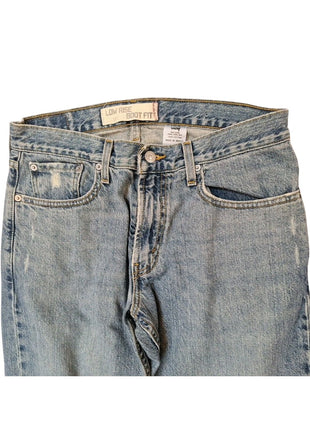 Levis Low Rise Boot Fit W32 L30 Distressed Light Wash Denim Jeans