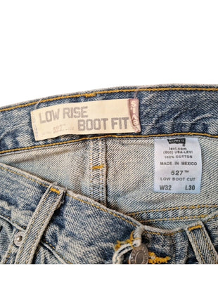 Levis Low Rise Boot Fit W32 L30 Distressed Light Wash Denim Jeans