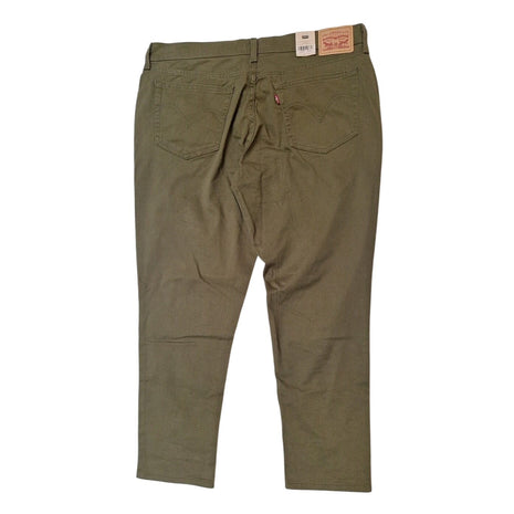 Levi’s Women’s Boyfriend Chino Pants Size 33x27 Dark Green Olive Stretch