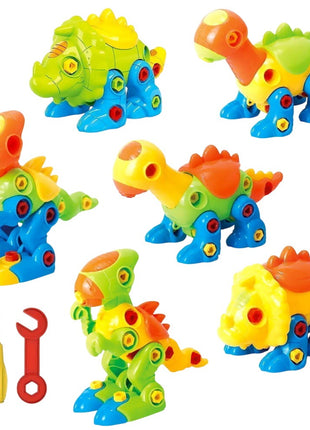 Toy Velt Dinosaur Toys Take Apart Toys with Tools Pack of 6 Dinosaurs