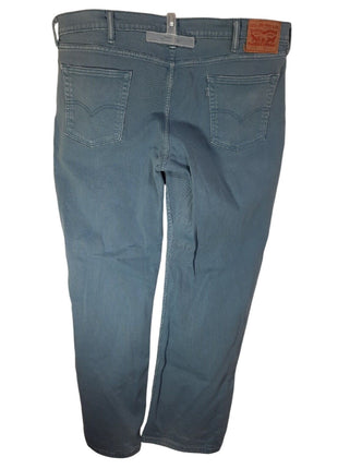 Levi’s 514 Men’s Slim Straight Blue Denim Jeans, Size 42x32, Stretch Fabric, White Tab