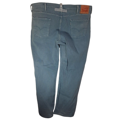 Levi’s 514 Men’s Slim Straight Blue Denim Jeans, Size 42x32, Stretch Fabric, White Tab