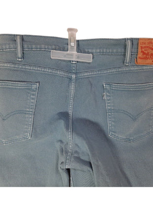 Levis Jeans Men 42x32 514 Slim Straight Blue Denim Stretch White Tab