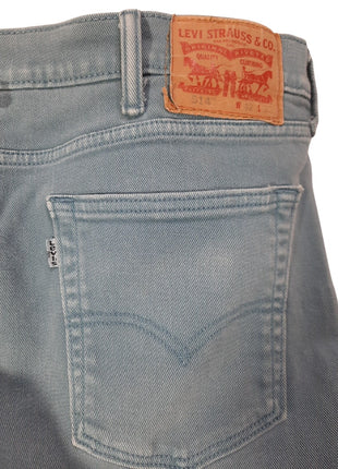 Levis Jeans Men 42x32 514 Slim Straight Blue Denim Stretch White Tab
