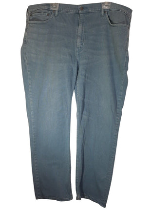 Levi’s 514 Men’s Slim Straight Blue Denim Jeans, Size 42x32, Stretch Fabric, White Tab