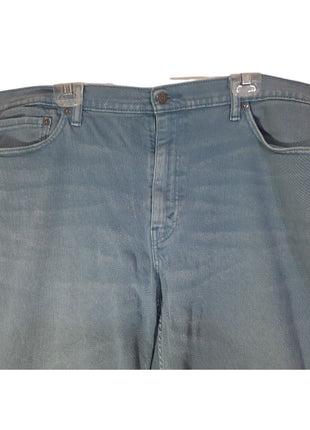 Levis Jeans Men 42x32 514 Slim Straight Blue Denim Stretch White Tab