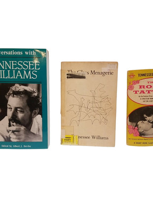 Set Of 3 Tennessee Williams Books: Conversations Glass Menagerie & Rose Tattoo