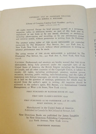 Set Of 3 Tennessee Williams Books: Conversations Glass Menagerie & Rose Tattoo