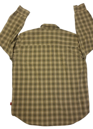 Levis Men's Long Sleeve Button Down Green Plaid Shirt XL